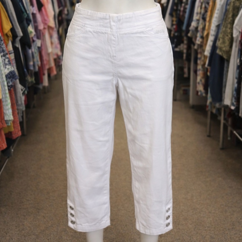 Tribal White Straight-Leg Women’s Summer Pants